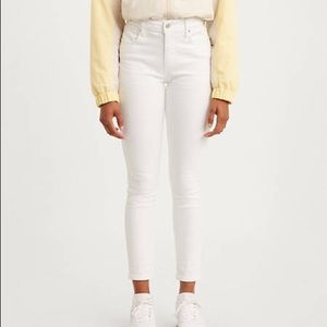 levi’s white high rise skinny jeans